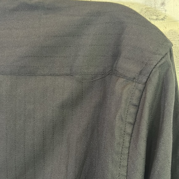 Rosso Milano Italy Men’s Dress Shirt Black L 16.5 L/S Reversible Cuff Button Up - Picture 10 of 10